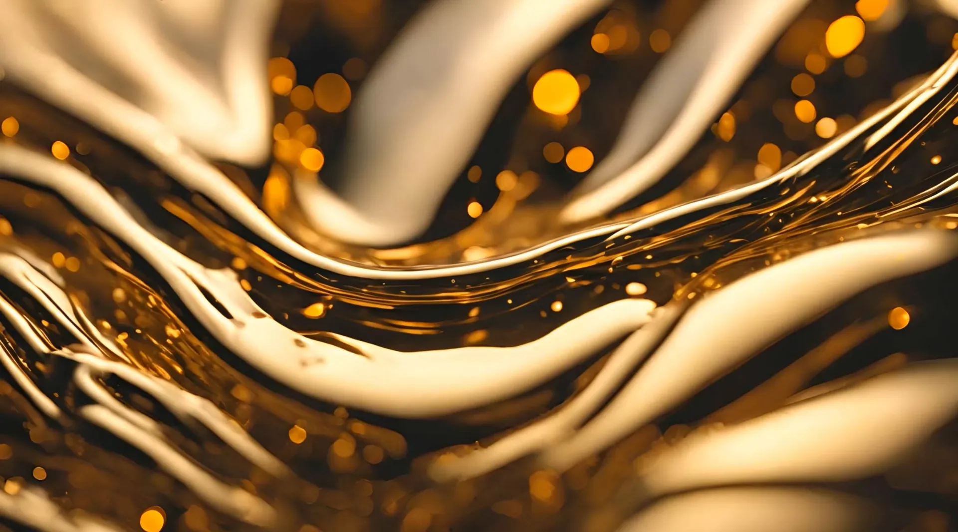 Elegant Golden Fluid Waves Stock Video